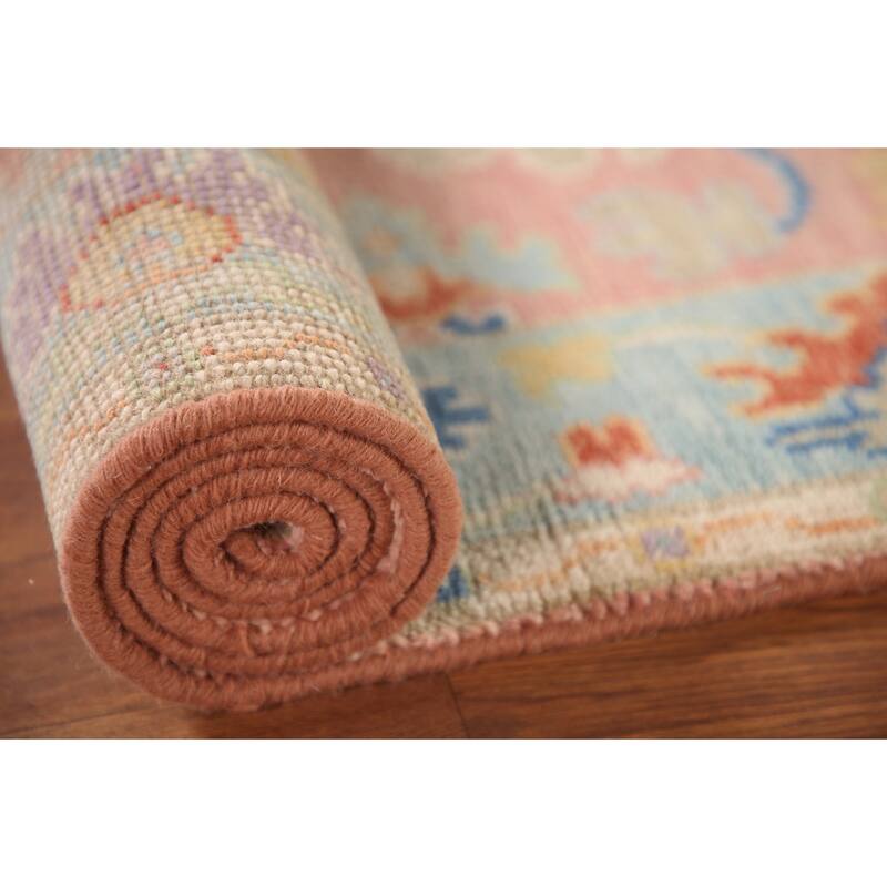 Colorful Oushak Oriental Accent Rug Wool Carpet - 2'6"x 5'9"