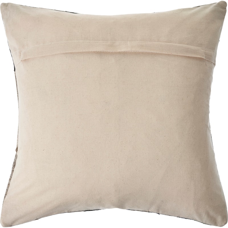 Sevita Multicolored Striped Faux Leather Throw Pillow