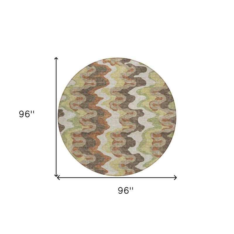 HomeRoots Abstract Transitional Rectangle Outdoor Rug