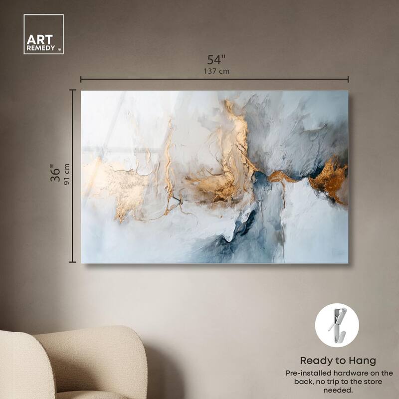 Canvas of Golden Shades Acrylic by Art Remedy, Ready to Hang