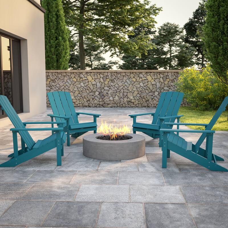 All-weather Poly Resin Wood Outdoor Adirondack Chair (Set of 4)