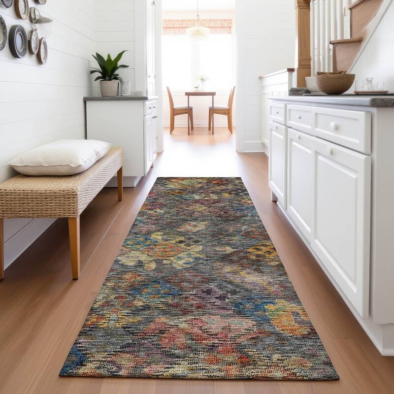 Premium Washable Super Soft Traditional Tribal Mayfield Rug - Gray - 2'3" x 7'6"