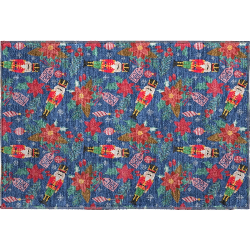 Premium Washable Super Soft Holiday Nutcracker Mayfield Rug