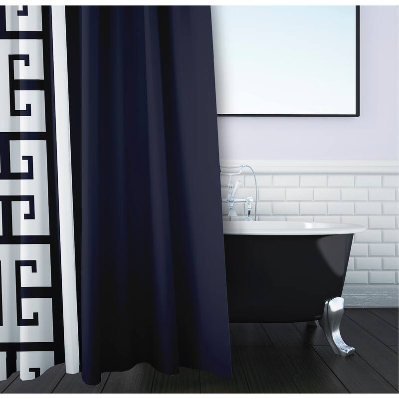 Key Stripedd Print 71x74-inch Shower Curtain