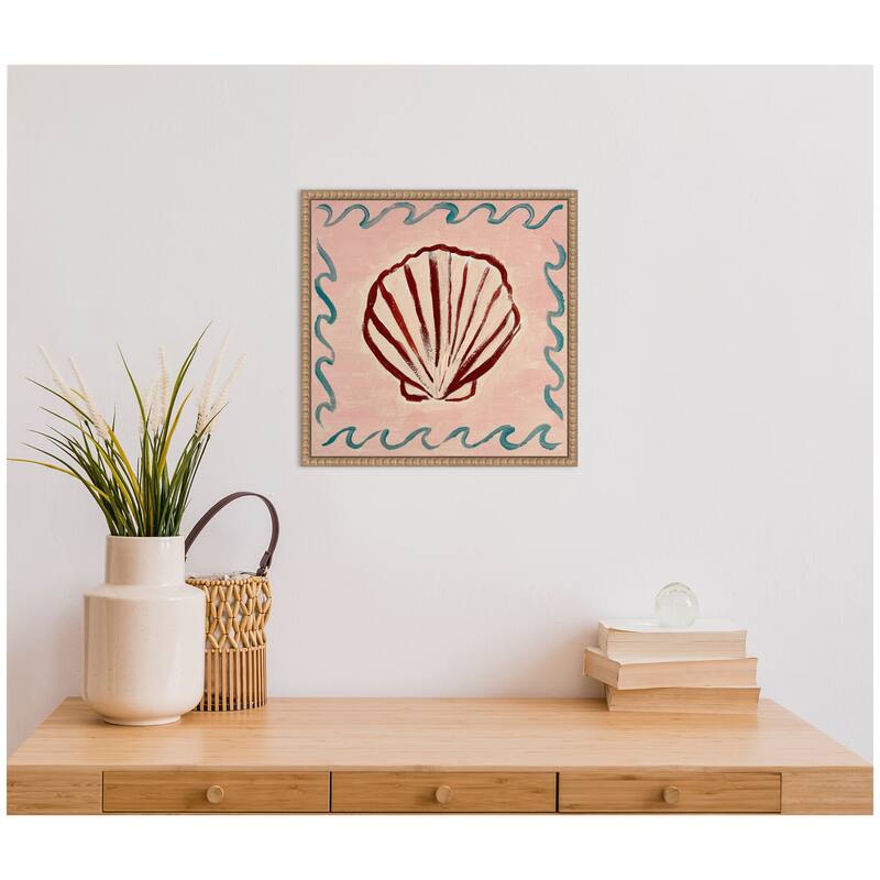 Kate and Laurel Sylvie Seaside Framed Canvas by Kate Aurelia