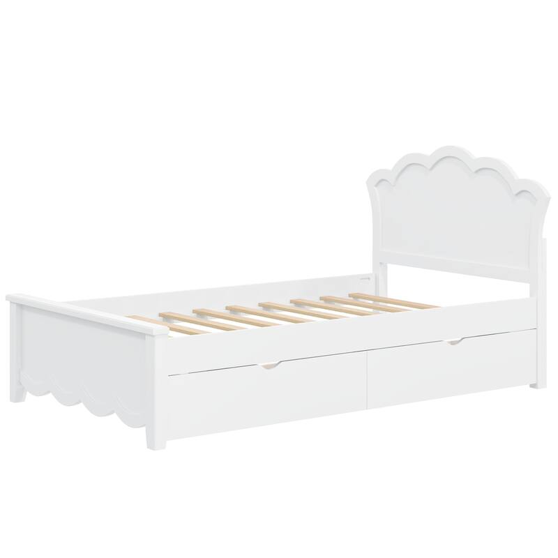 Platform Bed with Dual Underbed Drawers by Harper&Bright Designs