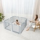 preview thumbnail 10 of 27, Baby Playpen & Baby Gate for Toddler and Babies, Foldable Wooden Large Shape Playpen with Locking Gate by Comfy Cubs