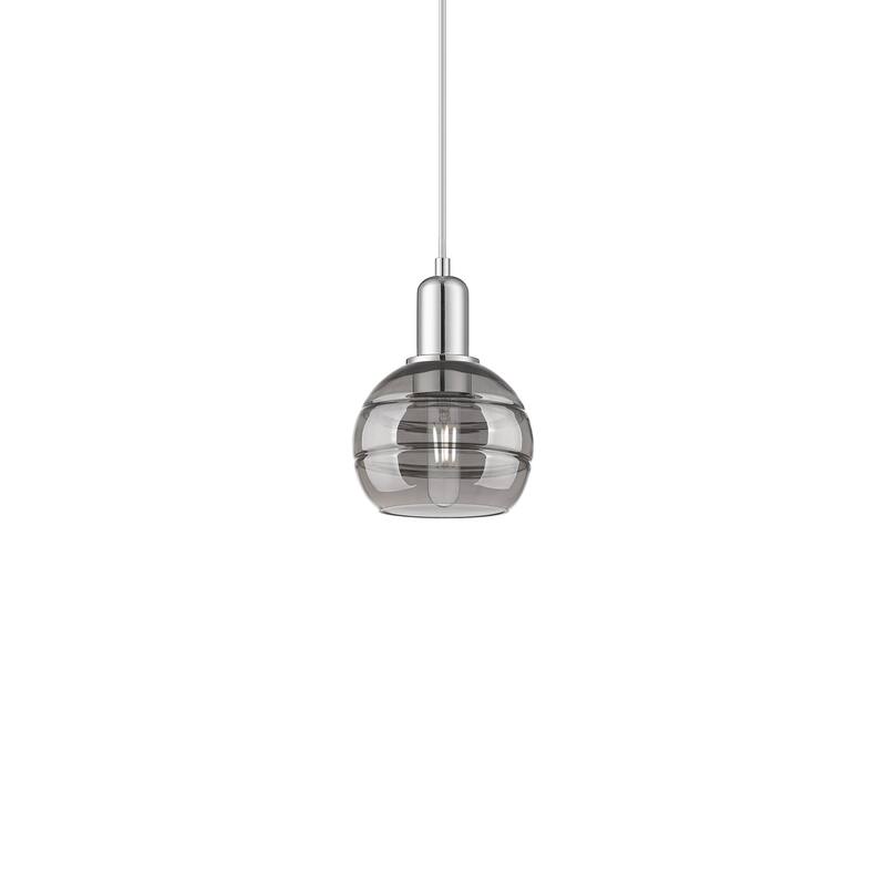 Innovations Lighting 716-1P-9-6 Rochester Pendant Rochester 6" Wide - Polished Chrome / Light Smoke