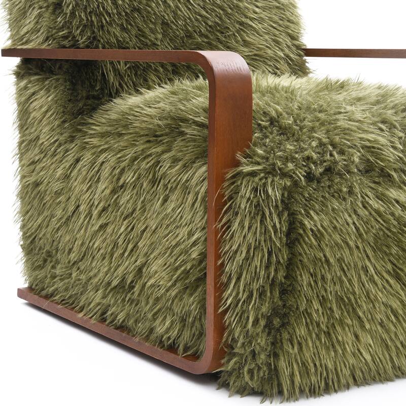Furniture of America Neyra Modern 28-inch Faux Fur Accent Arm Chair