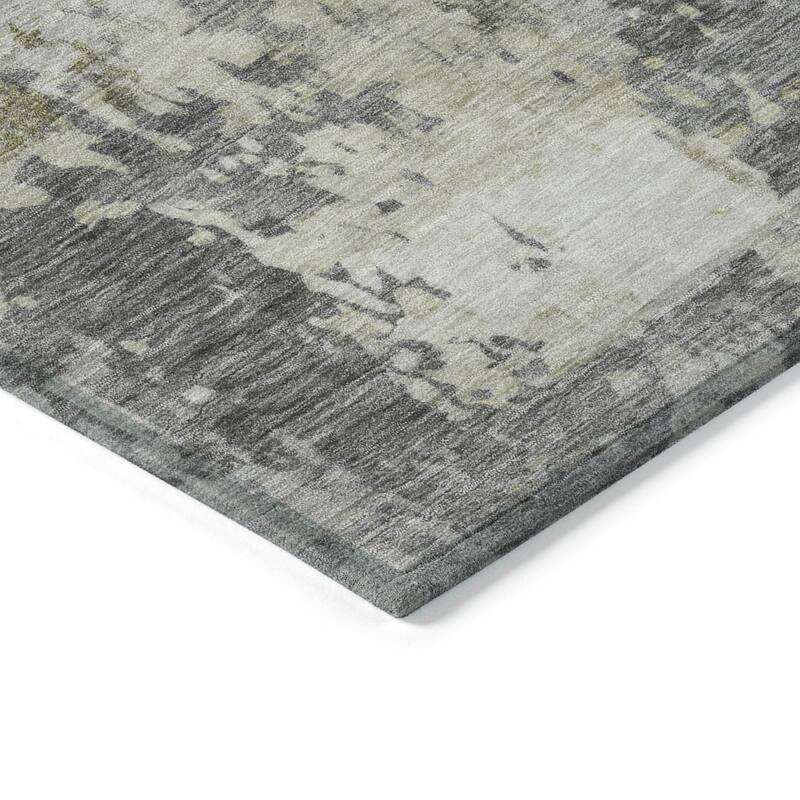 Machine Washable Indoor/Outdoor Contemporary Blend Chantille Rug