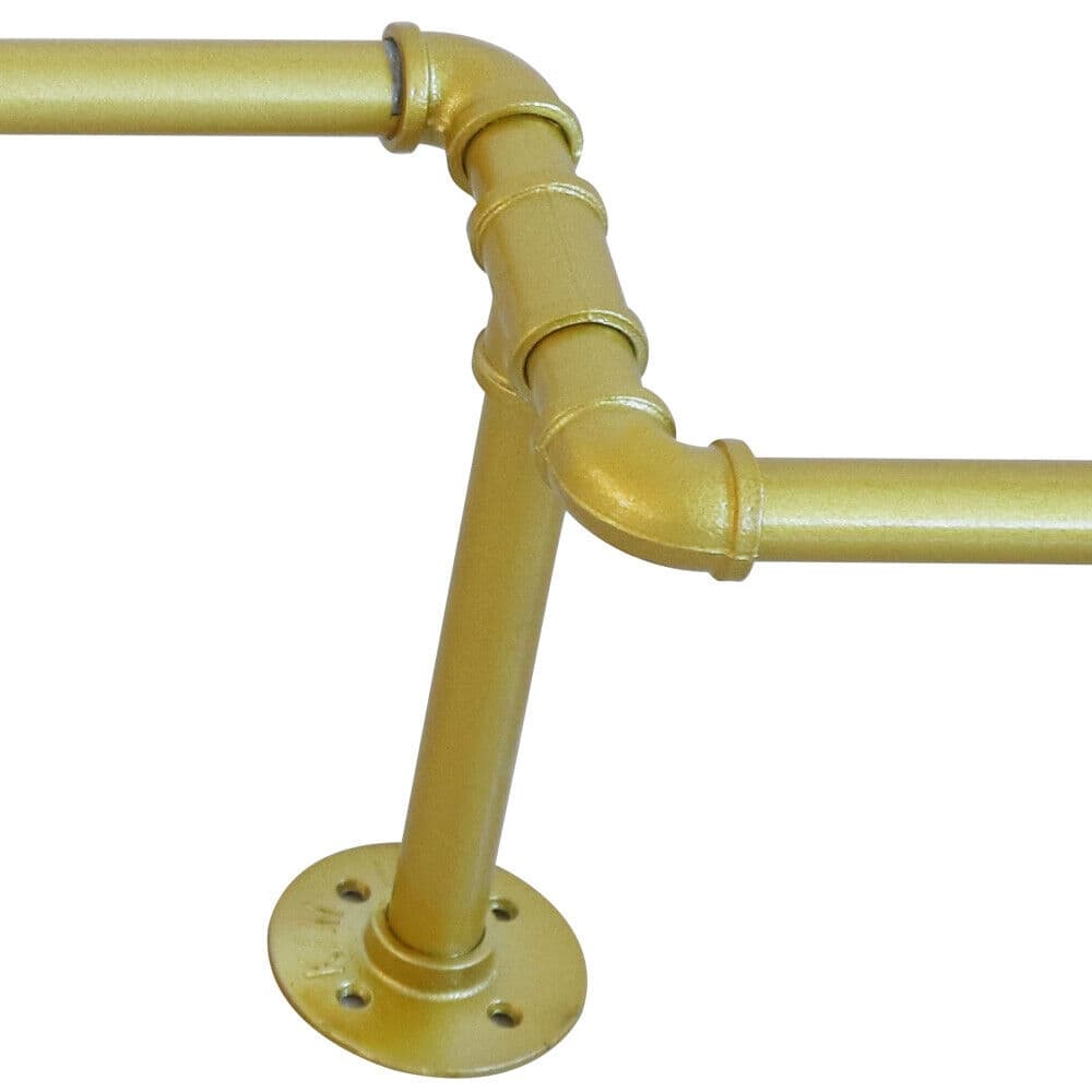 Wall Mounted Garment Hanging Rod Gold Clothes Storage Rack On Sale