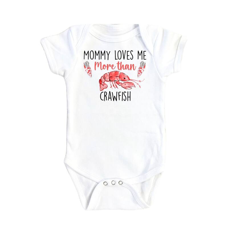 Crawfish Mommy - Baby Boy Girl Clothes Infant Bodysuit Funny Cute Newborn - Natural - Newborn