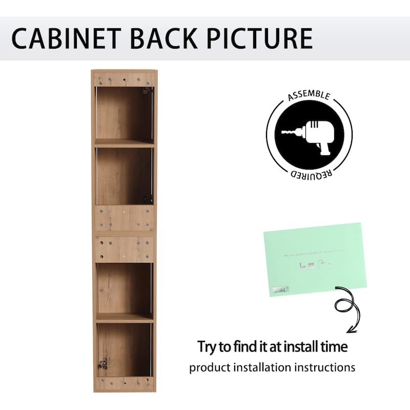 Malwee 12"/36" Bathroom Cabinet Wall Mounted Storage, Bathroom Medicine Cabinet with Soft Close Door and Shelf Over The Toilet