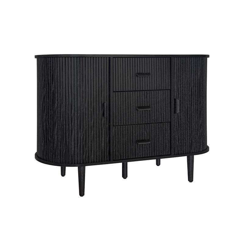 Accent Cabinet with Smoothly Sliding Tambour Doors