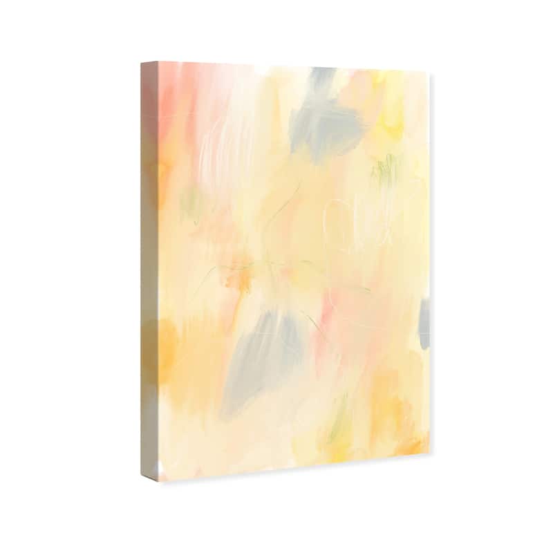 Wynwood Studio Canvas Abstract Subtle Summer Yellow and Light Yellow Modern & Contemporary Wall Art Canvas Print