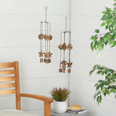 Brass Iron Eclectic Windchime 1 x 18 x 5