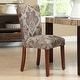 preview thumbnail 16 of 16, HomePop Blue and Brown Paisley Parson Chairs (Set of 2) - N/A