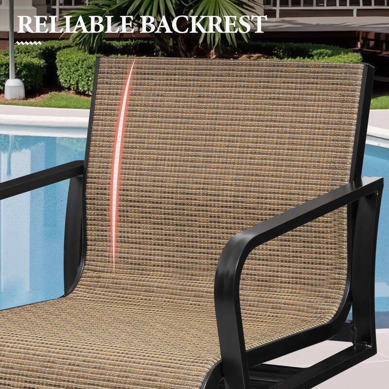 Outdoor Indoor Patio Aluminum Premium Sunbrella Fabric Swivel Barstools