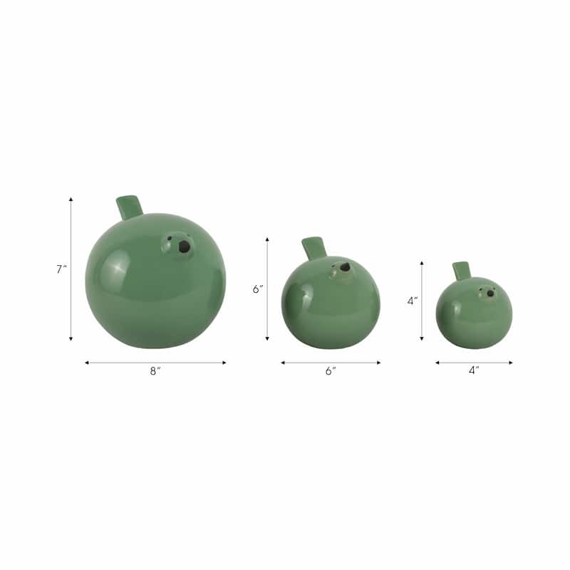 Ceramic Family Of Bird Figurines Set of 3 - 4/6/7"