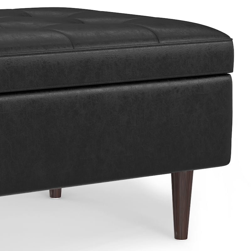 WYNDENHALL Blanchette Mid Century Modern Storage Ottoman