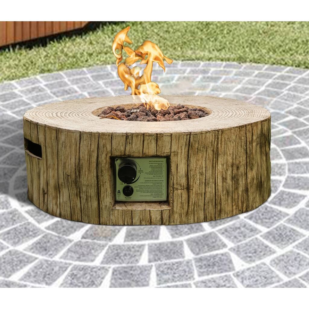 Faux Stone Propane Fire Pit