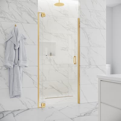 Seawin Flex X Frameless Pivot Shower Door 3/8 in. (10 mm) Clear Tempered Glass with NanoShield Coating