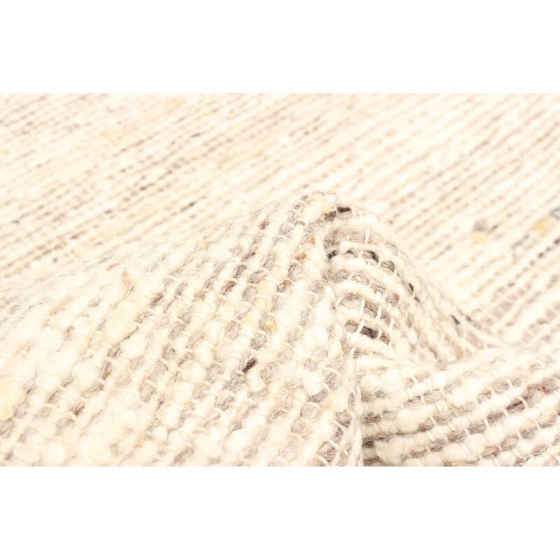 ECARPETGALLERY Braid weave Sienna Tan Wool Rug - 5'0 x 7'8