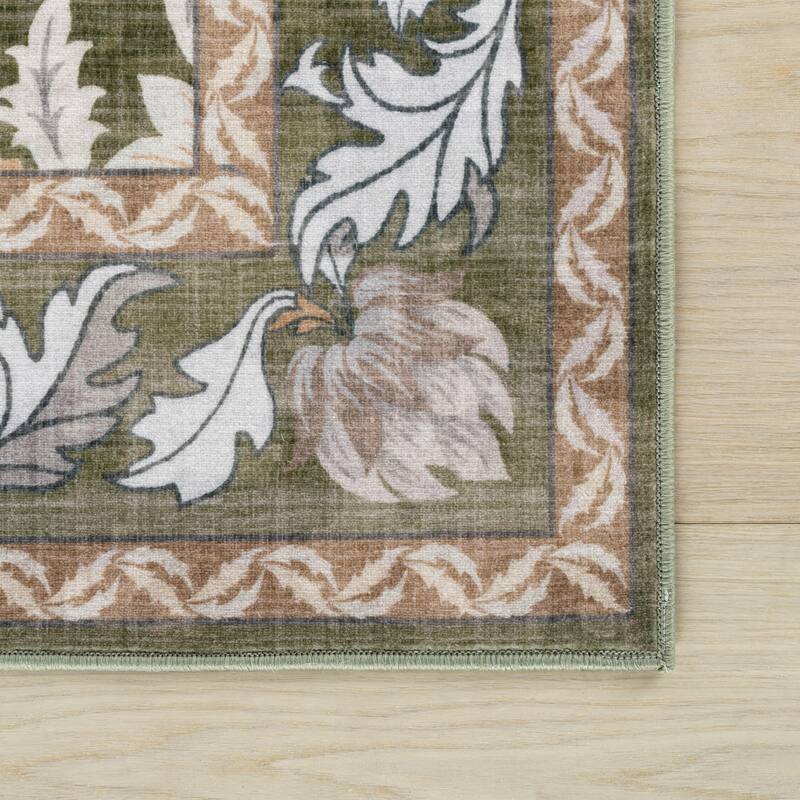 Nuloom Audessa Floral & Paisley Washable Rug