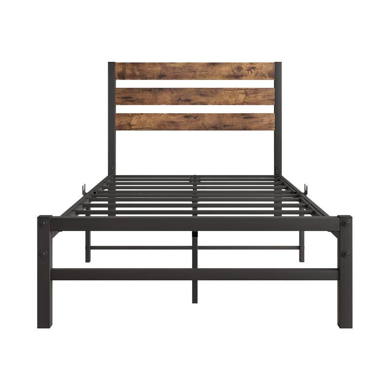 Rustic Metal Mattress Foundation Bed Frame