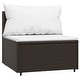 preview thumbnail 102 of 100, vidaXL Patio Corner Sofa with Cushions Black/Brown/Gray Poly Rattan