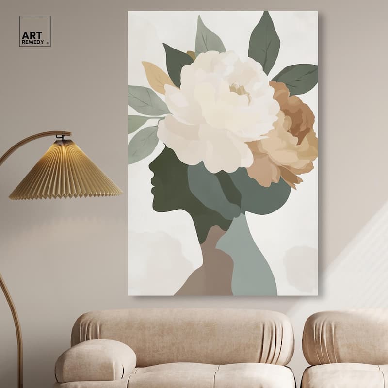 Floral Headpiece I Canvas by Art Remedy, Gallery Wrapped