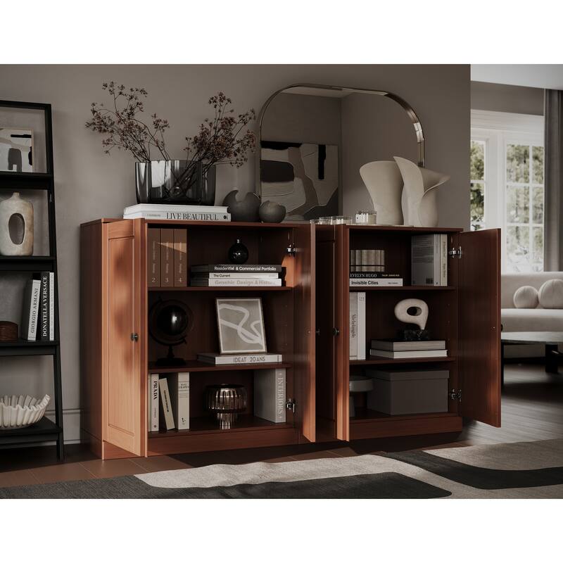 Palace Imports Solid Wood Sideboard, Raised Panel Doors, Adjustable Shelves