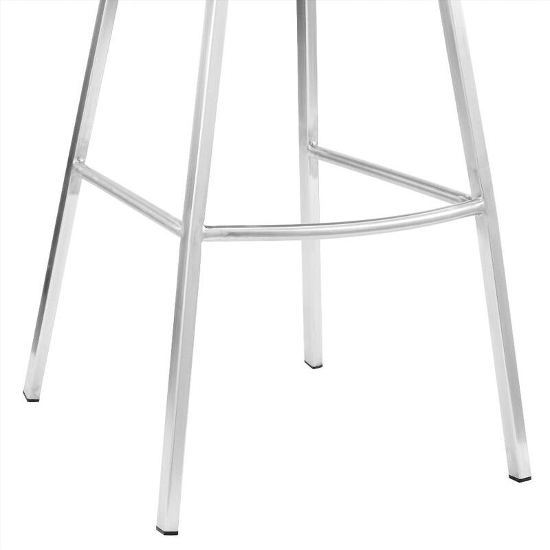 30 Inch Open Back Leatherette Swivel Bar Stool