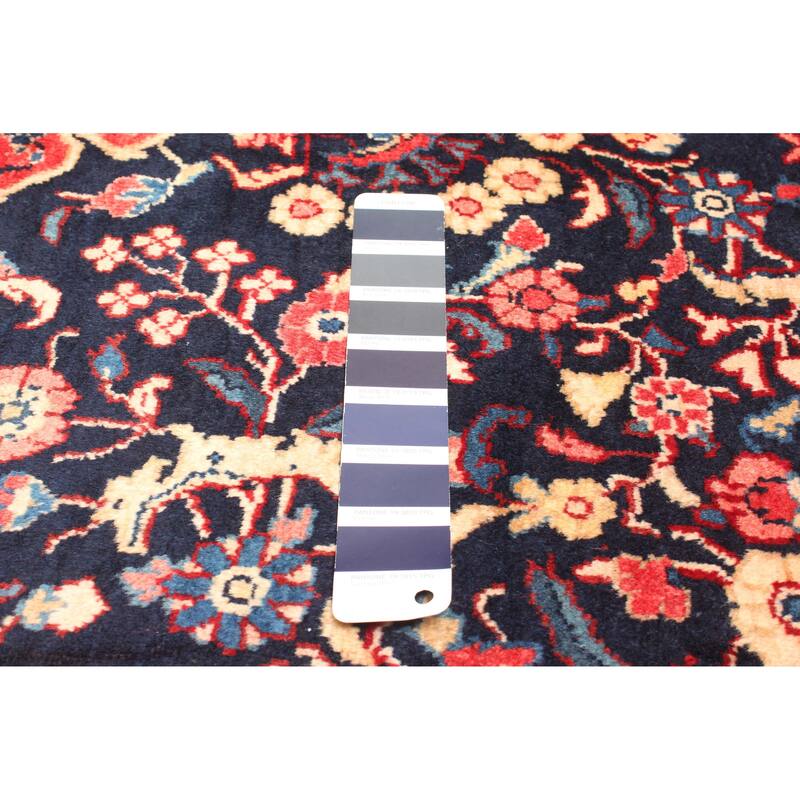 ECARPETGALLERY Hand-knotted Kayseri Navy Wool Rug - 4'5 x 7'7