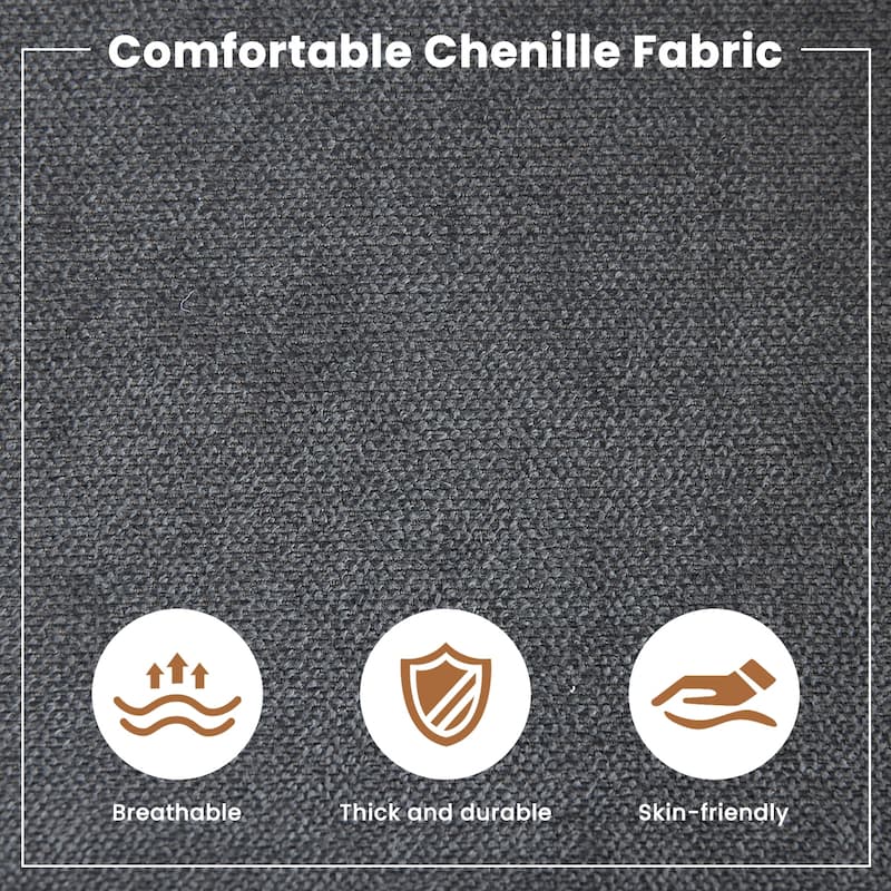 Swivel Rocker Recliner Chair 360° Manual with Side Pockets for Adults