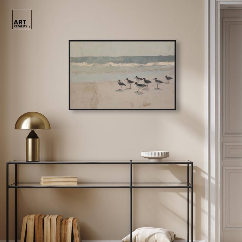 Seagulls at the Beach II Canvas by Art Remedy