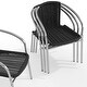 preview thumbnail 21 of 32, 4 Pack Aluminum and Rattan Commercial Indoor-Outdoor Restaurant Stack Chair