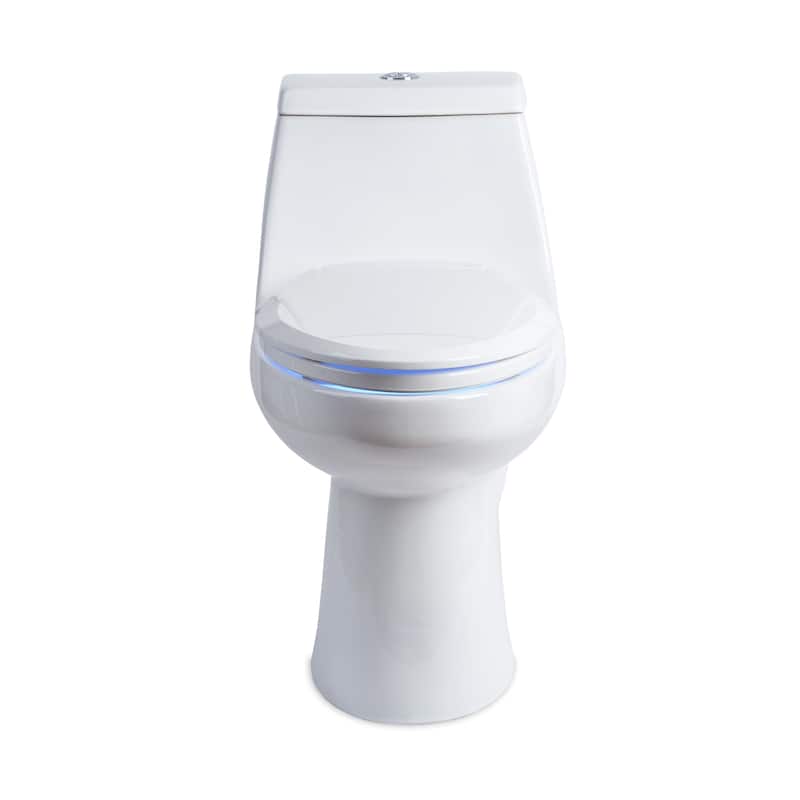 Brondell LumaWarm Heated Round White Nightlight Toilet Seat