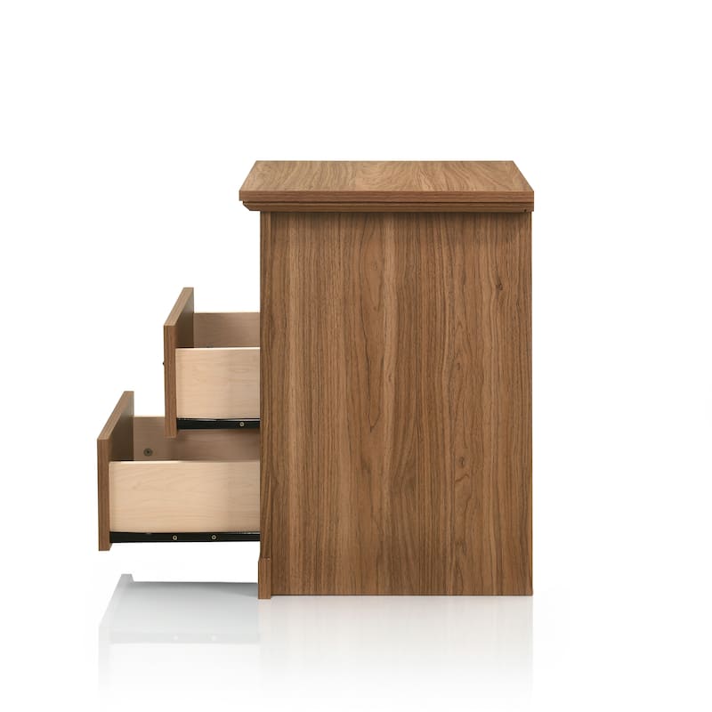 247 Shop At Home Marie 2-Drawer Set of 2 Nightstands with Open Storage Shelf