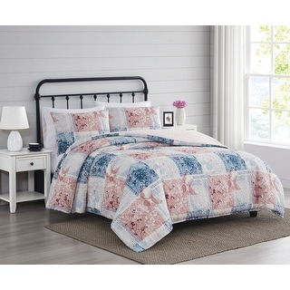 Cannon Textured Lotte Patchwork Duvet Cover Set