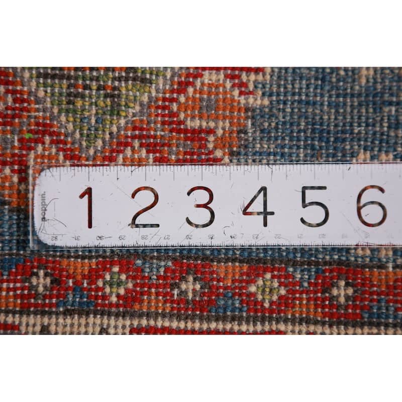 Light Blue Kazak Oriental Foyer Rug Hand-Knotted Wool Carpet - 2'0"x 3'0"