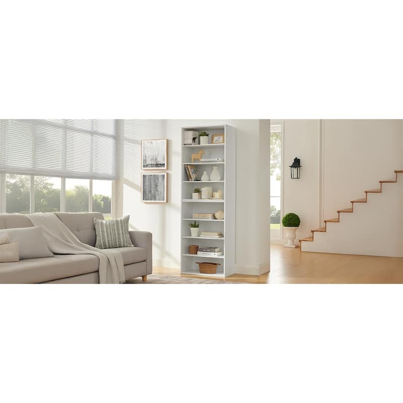 Storage Cabinet, Bookcase, Adjustable Shelf 8-layer Storage, Display Bookshelf, Home, Office