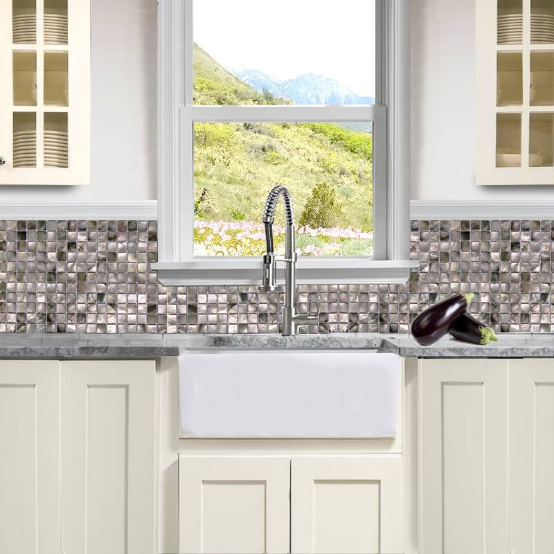 Highpoint Collection 24-inch Single Bowl Reversible Fireclay Farmhouse Kitchen Sink