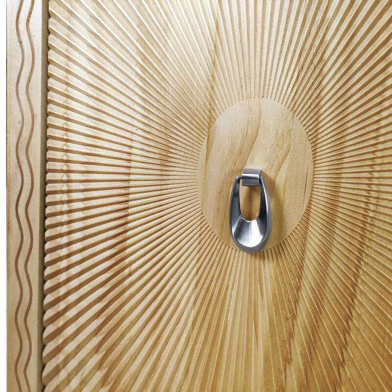 60" Vintage 4 Door Carved Pattern Buffet/Sideboard