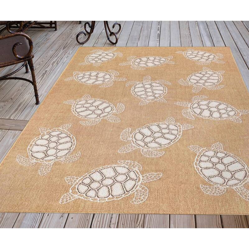 Liora Manne Carmel Collection Sea Turtles Indoor/ Outdoor Area Rug