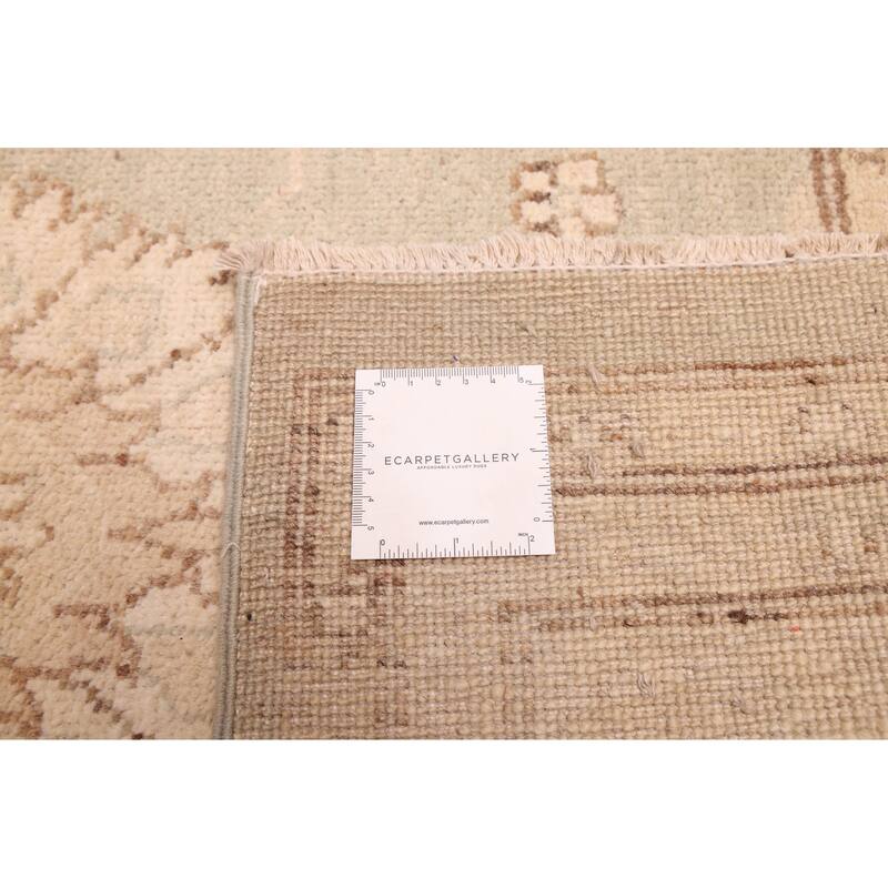 ECARPETGALLERY Hand-knotted Peshawar Oushak Sage Wool Rug - 8'11 x 12'1