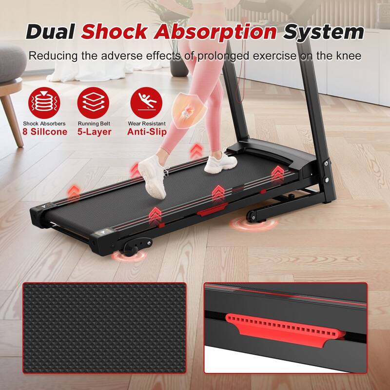 Folding Treadmills for Home - 3.5HP Portable Foldable with Incline - N/A