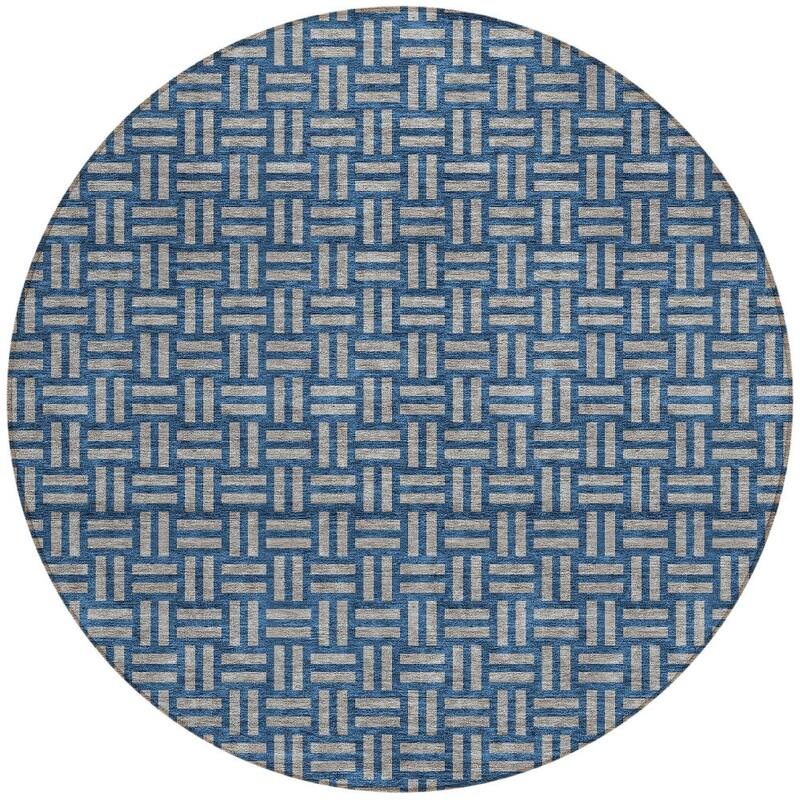 HomeRoots Geometric Transitional Rectangle Outdoor Rug