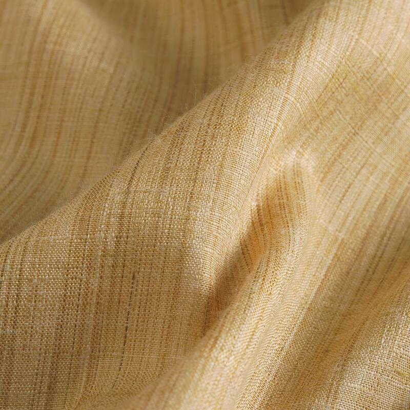 Exclusive Fabrics Rustic Linen Weave Light Filtering Curtains for Bedroom & Living Room Curtains - 2 Panel Drapes