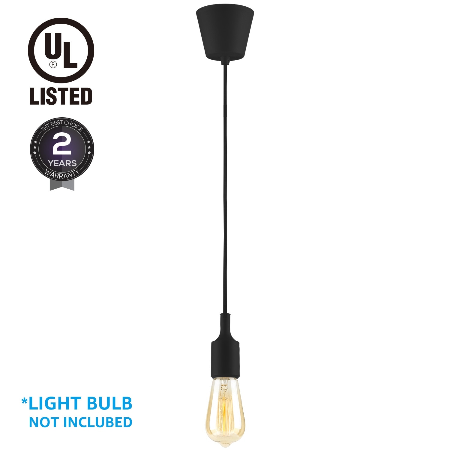 Shop Single Socket Pendant Light Fixture Fabric Insulating Lamp